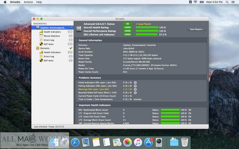 DriveDx 1.11 for Mac Free Download