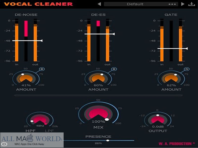 WA Production Vocal Cleaner 2 for Mac Free Download