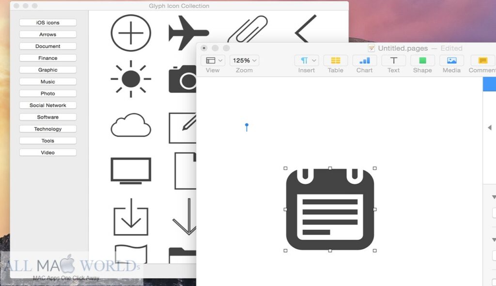 Glyph Icon Collection 1.0 for macOS Free Download