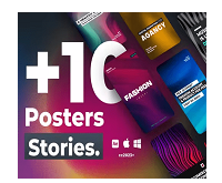 Videohive 10 Posters Instagram Stories for After Effects Download Free