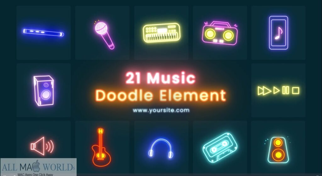 Videohive Top best Music Doodles Element Pack Project for After Effects Free Download