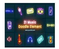 Videohive Top best Music Doodles Element Pack for After Effects Download Free