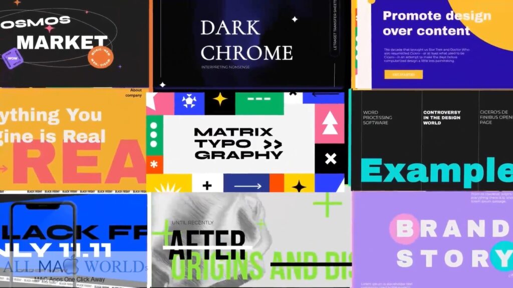 Videohive Typography Pack MATRIX Text Slides Project for After Effects Free Download
