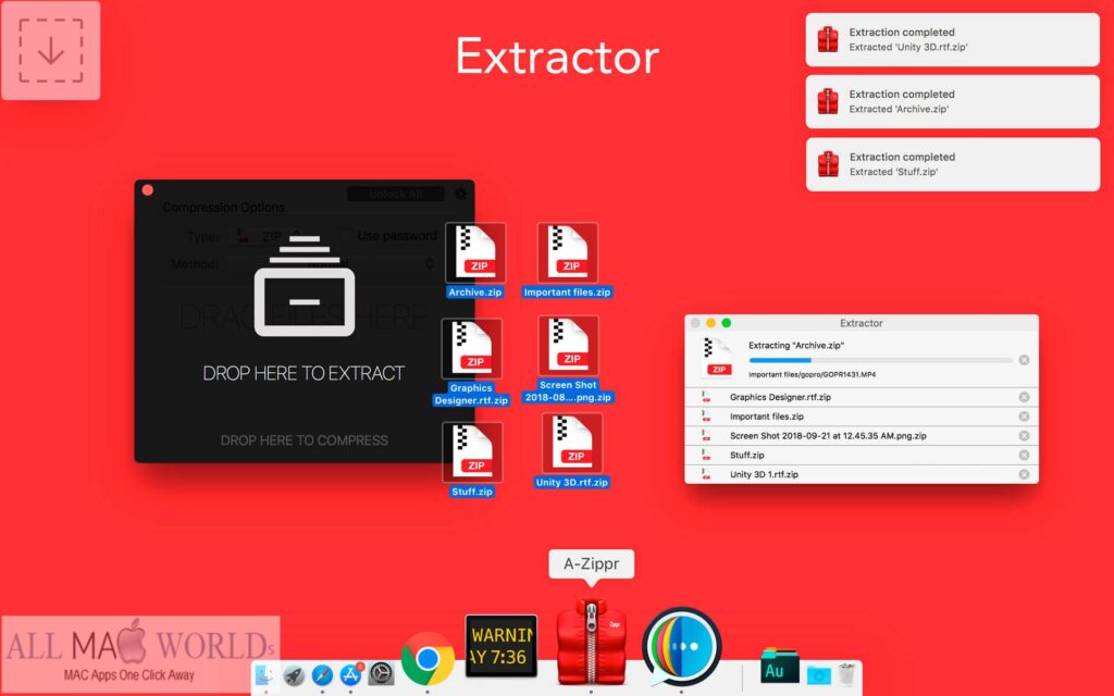 A-Zippr RAR & Zip Extractor Premium 1.8 for macOS Free Download