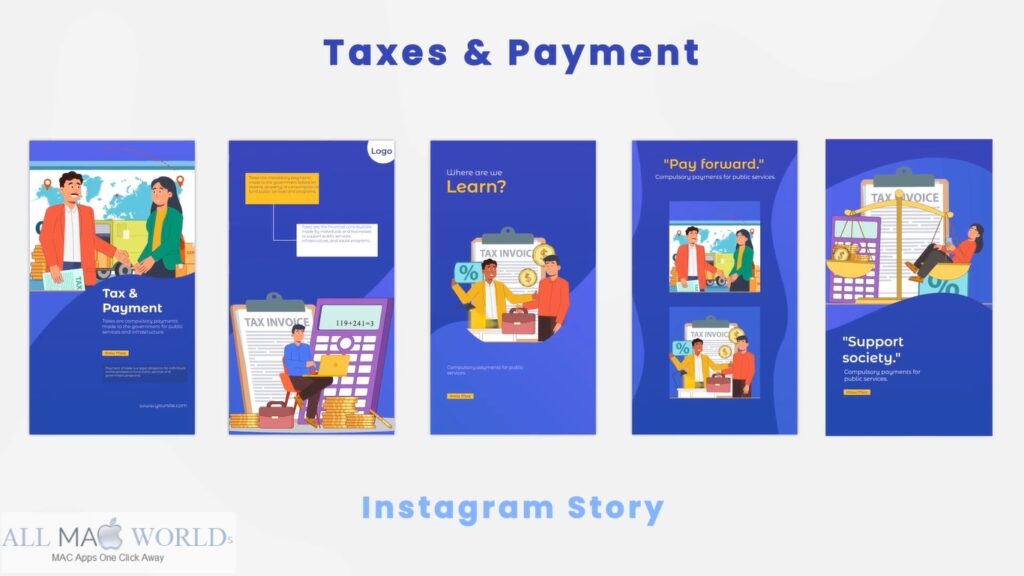 VideoHive Taxes and Payment Instagram Story Project for After Effects Free Download