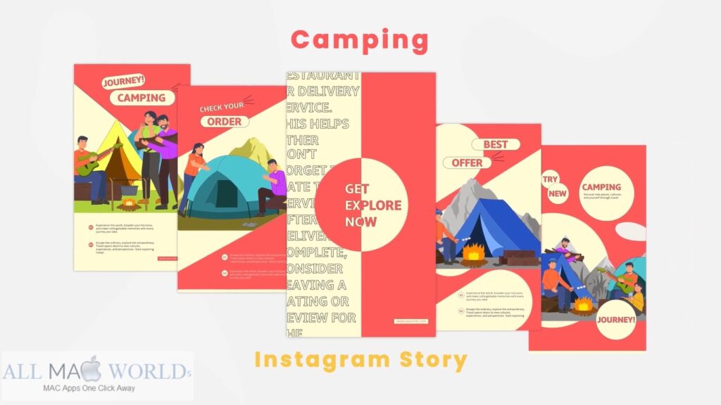 VideoHive Winter Camping Instagram Story Project for After Effects Free Download