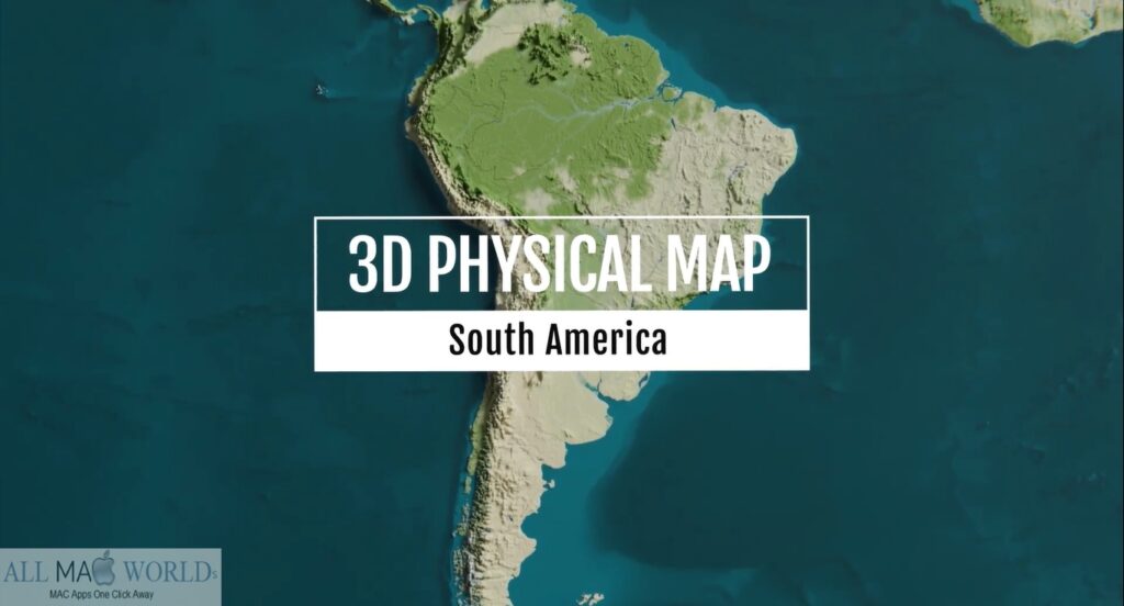Videohive 3D Physical Map South America Projects for After Effects Free Download