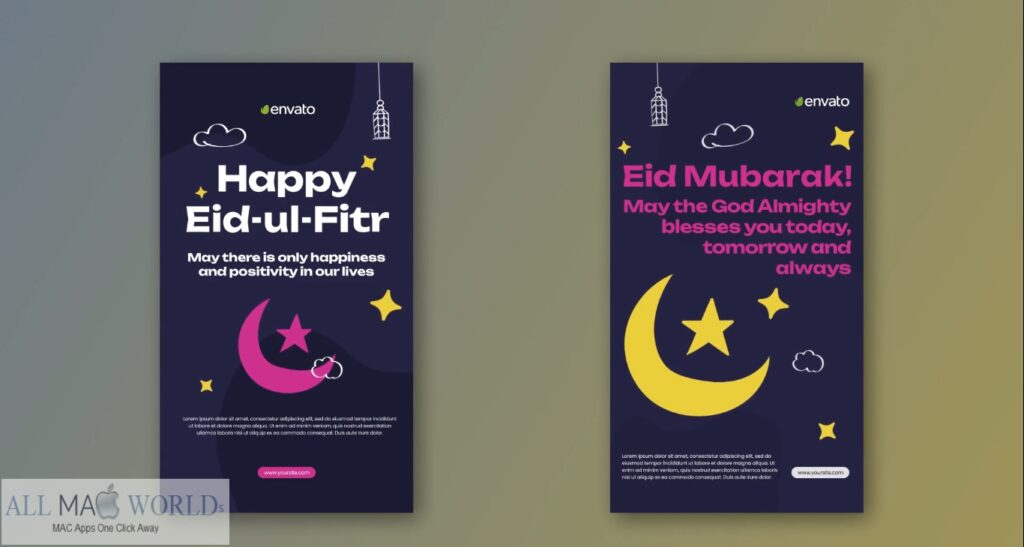 Videohive Eid Mubarak Ramadan Instagram stories Project for After Effects Free Download