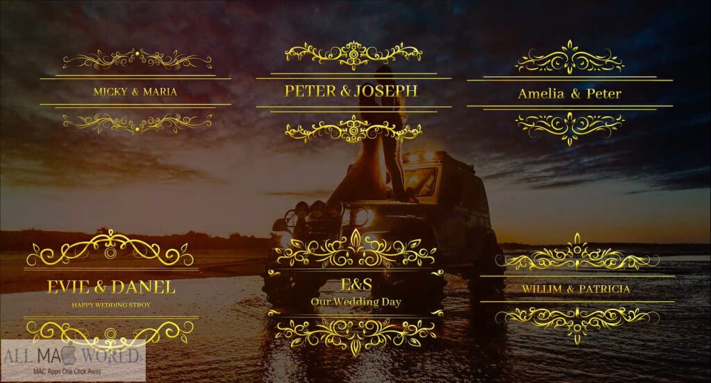Videohive Golden Fonts Wedding Titles Project for After Effects Free Download