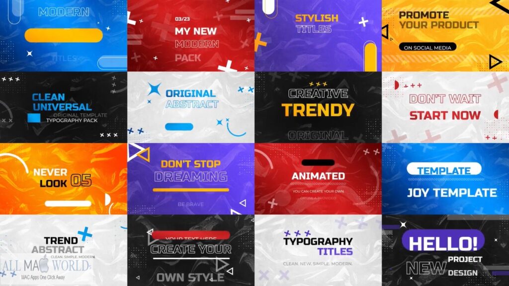 Videohive Modern Colorful Titles Plugin for After Effects Free Download