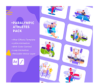 Videohive Paralympic Athletes Animation for After Effects Download Free