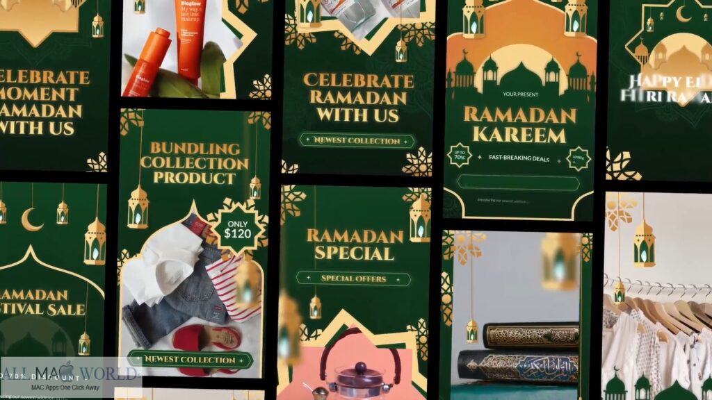 Videohive Ramadan Kareem Stories Pack Video Display Project for After Effect Free Download