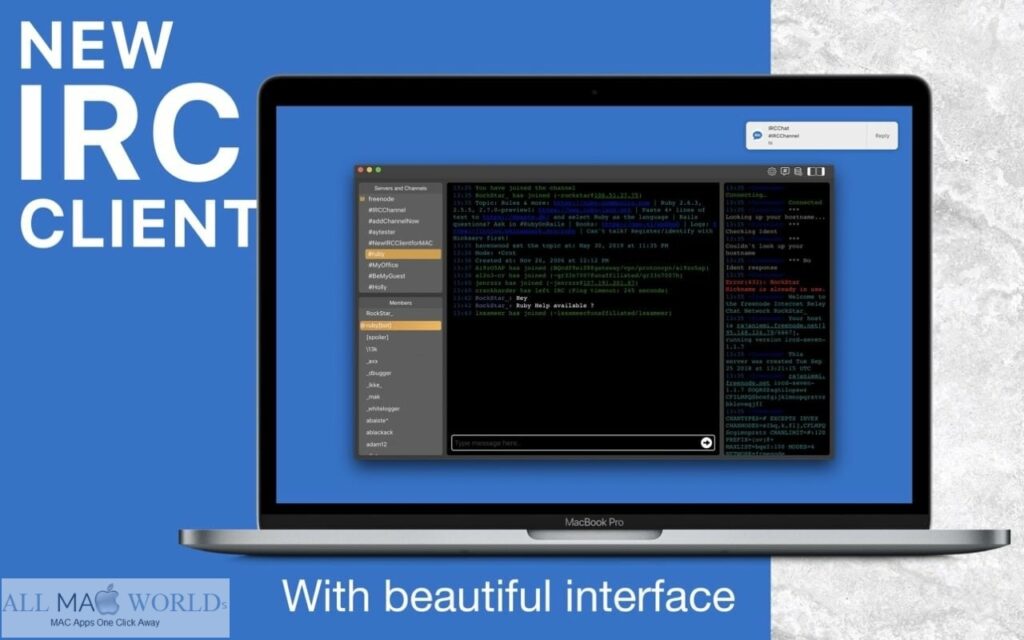 getIRC- IRC Client 1.4 for Mac Free Download