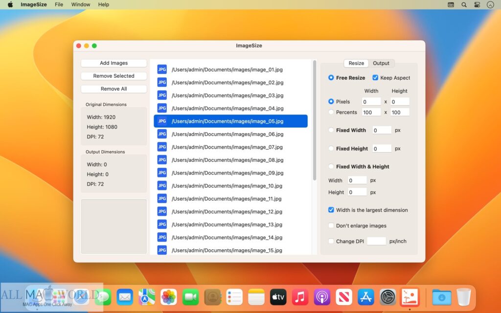 ImageSize Resize Photos 1.3 for macOS Free Download