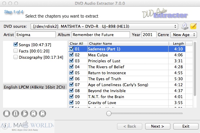 DVD Audio Extractor 8 for Mac Free Download