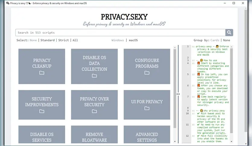 Privacy.sexy 0.12.3 for Mac Free Download
