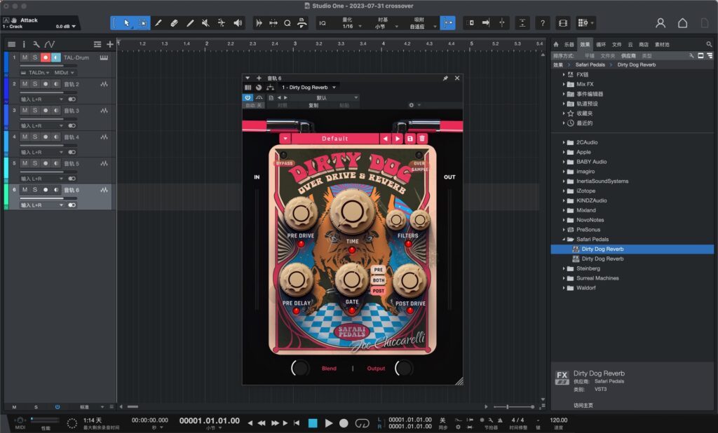 Safari Pedals Dirty Dog Reverb 1.2.31 for Mac Free Download