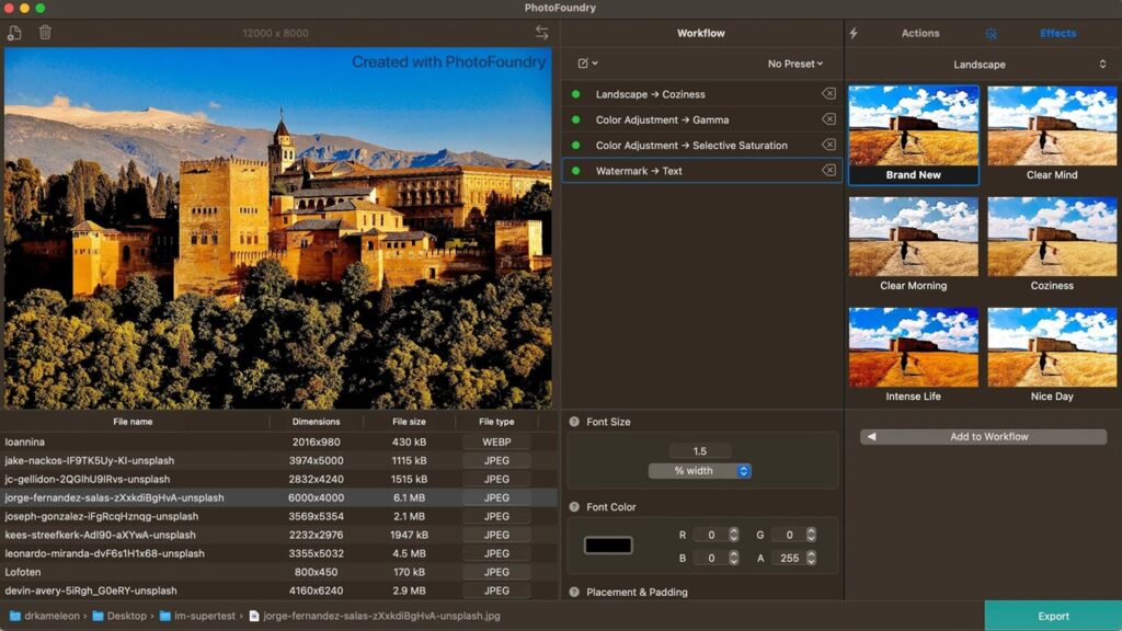 PhotoFoundry 1.2 for Mac Free Download