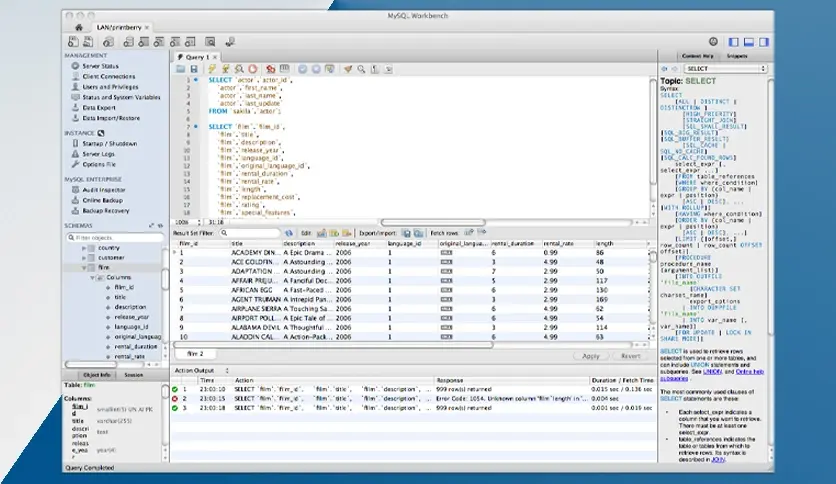 MySQL Workbench 8.0.34 for macOS Free Download