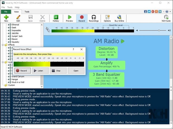 NCH Voxal Voice Changer 6.24 for Mac Free Downlaod